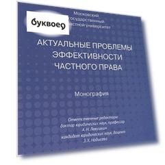 Актуальные проблемы эффективности частного права монография
