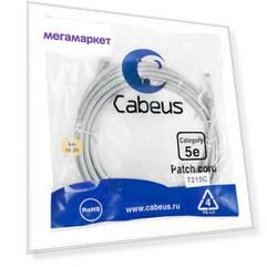 Патч-корд Cabeus RJ45-RJ45 5м PC-UTP-RJ45-Cat.5e-5m