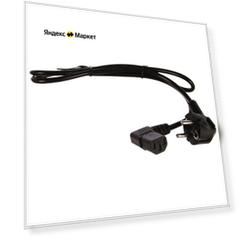 Hyperline Кабель питания PWC-IEC13A-SHM-1.0-BK компьютера Schuko+C13 угловая 3x0.75 432103