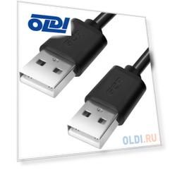 Greenconnect Кабель 1.0m USB 2.0, AM/AM, черный, 28/28 AWG, экран, армированный, морозостойкий, GCR-UM5M-BB2S-1.0m
