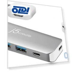 Модульная док-станция j5create ULTRADRIVE Kit USB-C с поддержкой двух дисплеев. Порты модульной док-станции: USB-C PD 3.0, USB-C 3.1, HDMI, USB-A 3.1