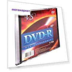 Диск DVD-R VS, 4,7 Gb, 16x, Slim Case, VSDVDRSL01 арт. 511550