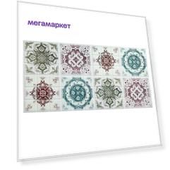 Панель ПВХ Гранёный квадрат Кавказ 960х480 мм