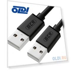 Greenconnect Кабель 2.0m USB 2.0, AM/AM, черный, 28/28 AWG, экран, армированный, морозостойкий, GCR-UM2M-BB2S-2.0m