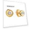 Серьги гвоздики (пусеты) из красного золота Вес 1.27