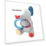 ​Игрушка для собак Gigwi Слон с кольцом 17 см, серия PLUSH FRIENDZ
