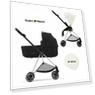 Cybex Mios III Коляска 2 в 1, рама Chrome, текстиль All White/Black с дождевиком и адаптерами