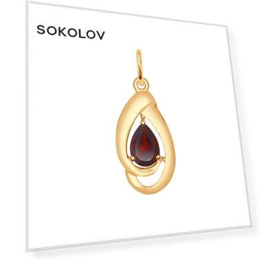 Подвеска SOKOLOV из золота с гранатом