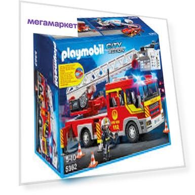 Пожарная служба: пожарная машина с лестницей со светом и звуком