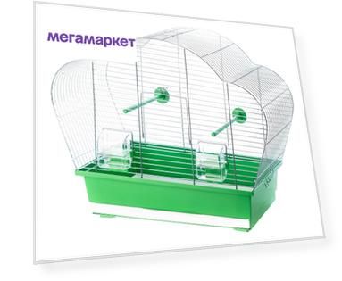 Клетка для птиц INTER-ZOO P-016 BETA ZINC, 560х280х450 мм