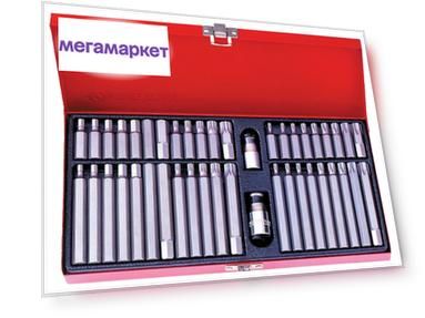 Набор бит для дрелей, шуруповертов KING TONY 1044CQ TORX SPLINE HEX 44 предмета