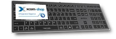 Клавиатура A4Tech Fstyler FX60H серый/белый USB slim Multimedia LED (1787693)