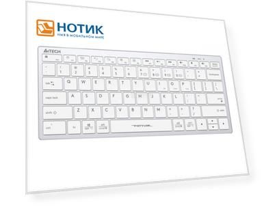 Клавиатура беспроводная A4Tech Fstyler FBX51C, USB, Bluetooth/Wireless, 300 мАч, Белый/Серебристый FBX51C WHITE