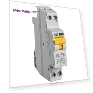 IEK Выкл. авт. диф. тока АВДТ32ML тип A С16 30мА KARAT MVD12-1-016-C-030-A