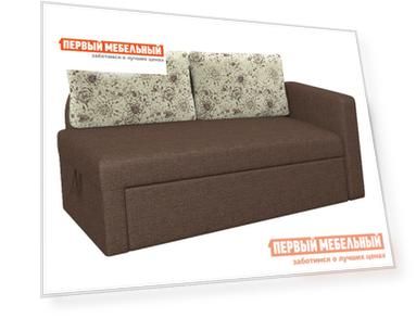 Прямой диван  Новь-софа Модерн коричневый (ткань 1 кат.) / RJB 14/1 (ткань 1 кат.)