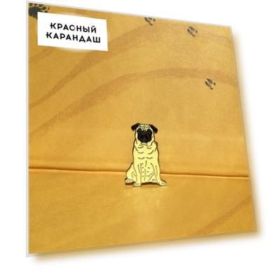 Эмалированный значок Мопс