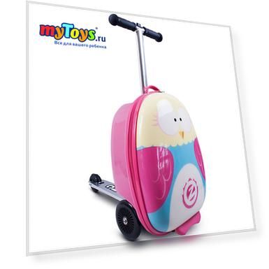 Чемодан-самокат Zinc Flyte Сова, высота 48 см