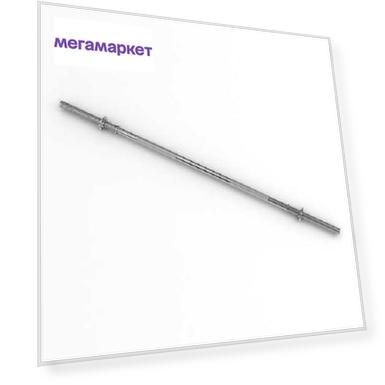 Гриф прямой хромированный для штанги UNIX Fit L-1,8 м, D-25 мм с насечками