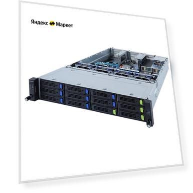 Gigabyte R282-3CA 2U, 2x LGA4189, 32x DIMM DDR4, 12x 3.5" SAS/SATA (8x NVME Gen 4), 2x 2.5" SATA/SAS in re side, 6x PCIE Gen 4 x16, 1x OCP 3.0 x16, 1x OCP 2.0 x8, AST2600, 2x 1300W, батарейка CR2032 не 6NR2823CAMR-M7-102