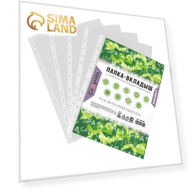 Файл-вкладыш А4, 50 мкм, Calligrata "Люкс", матовый, вертикальный, 100 штук