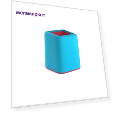 ErichKrause Подставка-стакан ErichKrause Forte, Bubble Gum, голубая с розовой вставкой,аро