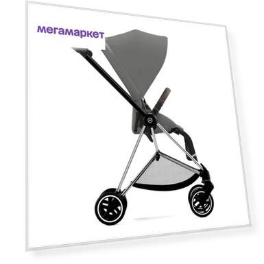 Прогулочная коляска Cybex Mios 3, шасси Chrome/ручка Brown, Soho grey
