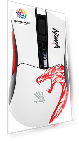 Мышь A4Tech Bloody R90 Plus Naraka, белый/рисунок