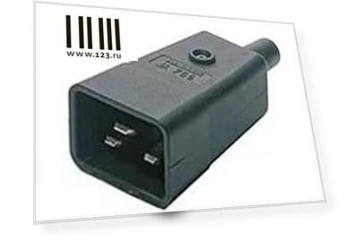 Разъем Hyperline CON-IEC320C20 IEC 60320 C20 220В 16A на кабель контакты на винтах