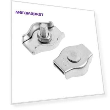 Соединитель троса одинарный SIMPLEX, 6 мм, цинк, 50 шт