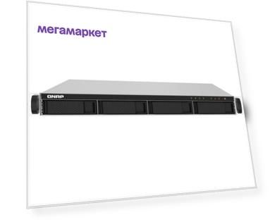Сетевое хранилище данных QNAP TS-432PXU-RP-2G черный (TS-432PXU-RP-2G)