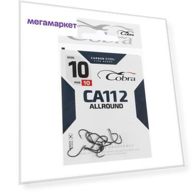 Крючки Cobra ALLROUND, серия CA112, № 10, 10 шт.