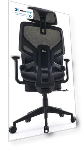 Кресло офисное Cactus CS-CHR-MC01-LGNBK салатовый сиденье черный сетка/ткань с подголов. крестов. пластик подст.для ног