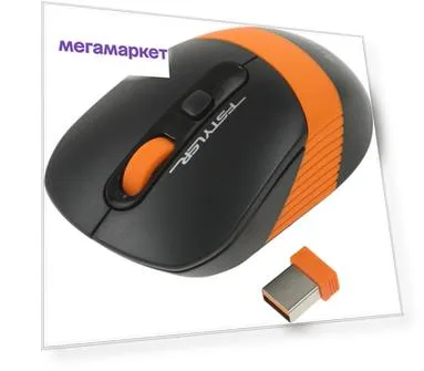 Беспроводная мышь A4Tech Fstyler FG10S черный, оранжевый