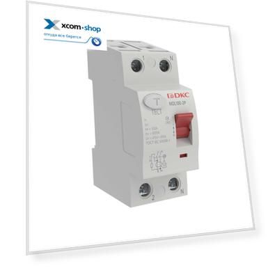Выключатель дифференциального тока (ВДТ, УЗО) DKC MDL100-2P2-40-AC MDL100, 2P, 30mA, 40A, тип АС, "YON max"