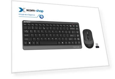 Клавиатура и мышь Wireless A4Tech FG1110 GREY клав:черная/серый мышь:черная/серый USB Multimedia 1919533