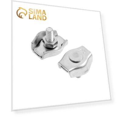 Соединитель троса одинарный SIMPLEX, 3 мм, цинк, 100 шт