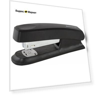 Степлер №24/6, 26/6 BRAUBERG "Standard", до 25 листов, зеленый, 226853