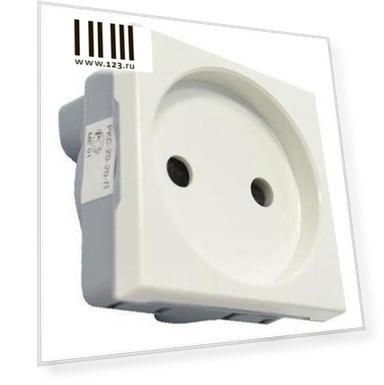 Iek CKK-40D-RSB2-K01-K РКС-20-20-П-К Розетка без з/к 2к (на 2 модуля) ПРАЙМЕР белая IEK