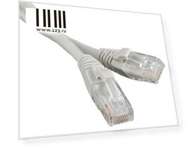 Патч-корд RJ45 - RJ45, 4 пары, UTP, категория 6, 1.5 м, серый, LANMASTER