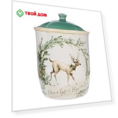 Банка для печенья Certified Int Плющ и остролист 24 см