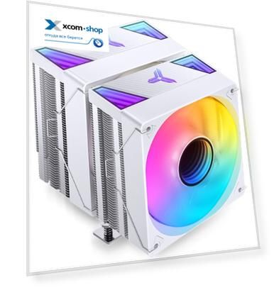 Кулер JONSBO CR-3000 ARGB White LGA20XX/1700/1200/115X/AM5/AM4 (2*120mm fan, 600-1500rpm, 28,12-59,48 CFM, 22–32dBA, 4-pin PWM) Retail