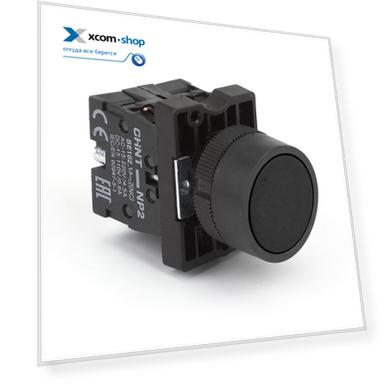 Кнопка управления CHINT 574815 NP2-EA25 без подсветки черн. 1НО+1НЗ IP40