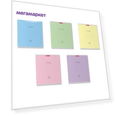 Тетрадь общая ErichKrause 96 листов А5+ на скрепке в линию