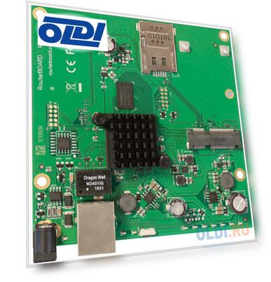 MikroTik RBM11G Плата, 2x 880 МГц, 1G Ethernet, miniPCIe, SIM, PoE, Jack