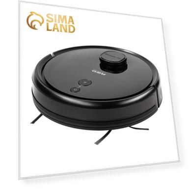 Робот-пылесос RED Solution RV-RL6000S, 35 Вт, сухая/влажная уборка, 0.3/0.3 л, чёрный