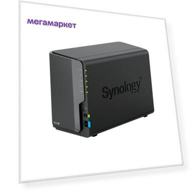 Сетевое хранилище данных Synology черный (DS224+)