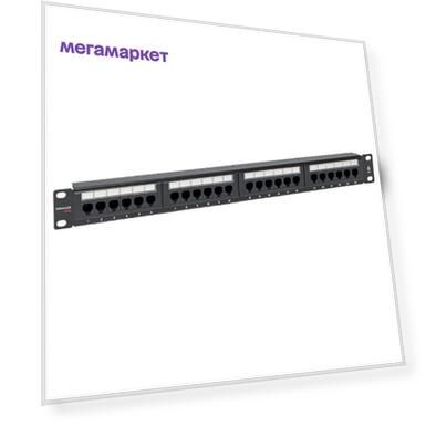 Патч-панель 19дюйм кат.6 1U неэкранированная UTP 24 порта RJ-45 Dual IDC TeraLINK PRO EKF