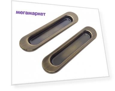Ручки TIXX (Тикс) для раздвижных дверей "INSDH 501 AB" Античная бронза