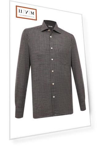 Рубашка из шерсти и шелка Kiton