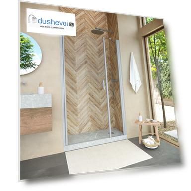 Душевая дверь в нишу Vegas-Glass EP-F-2 Novo 150x189 EP-F-2 NOVO 150 07 01 стекло прозрачное, профиль матовый хром